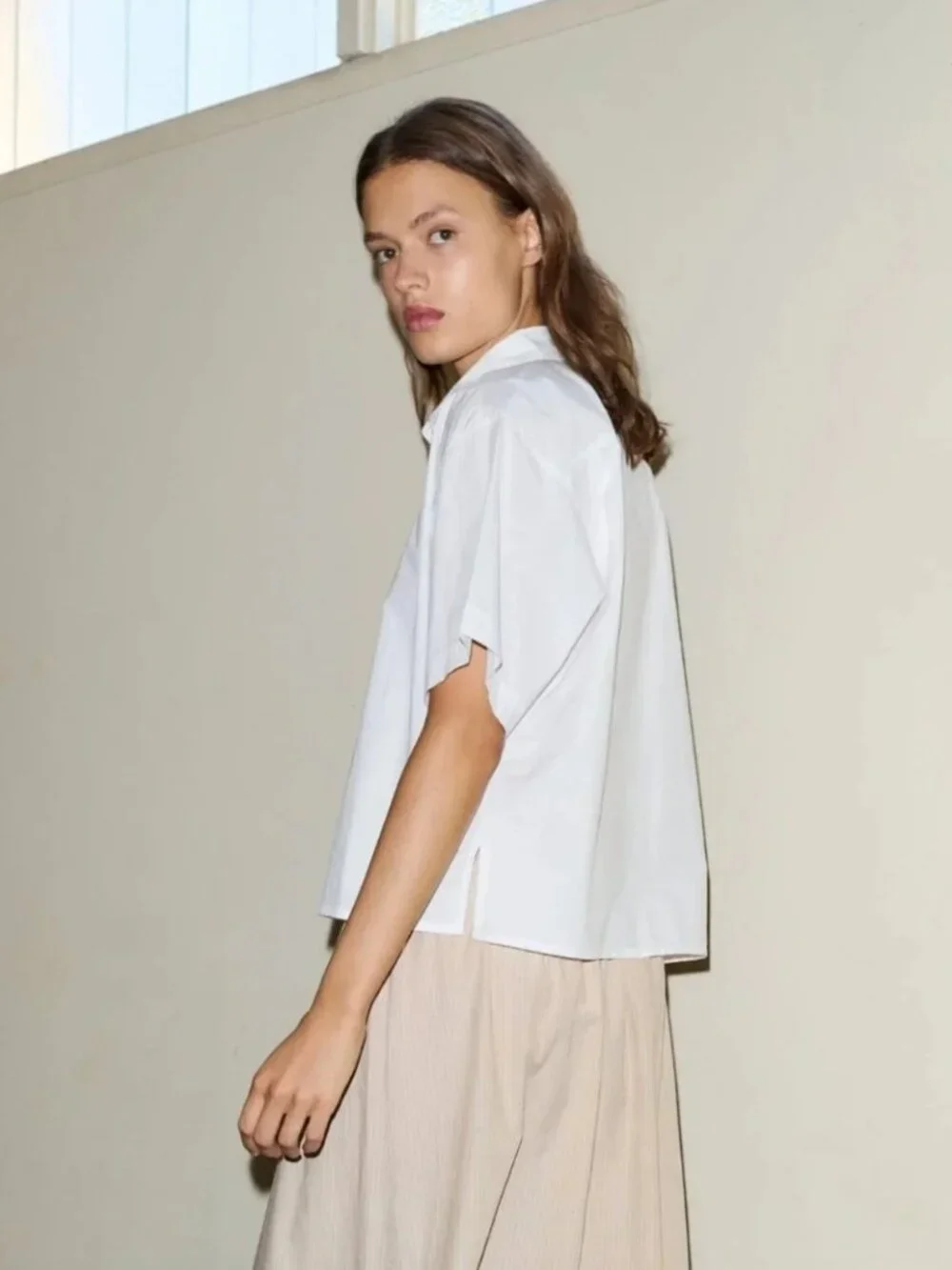 Deiji Studios Tie Front Shirt White - Picture 3 of 6